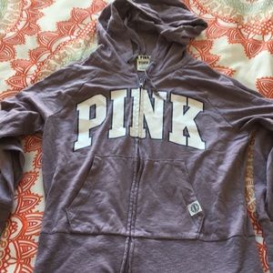 full zip PINK sweatshirt